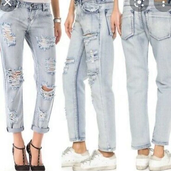 One teaspoon Distressed Light Blue Jeans - Picture 2 of 7